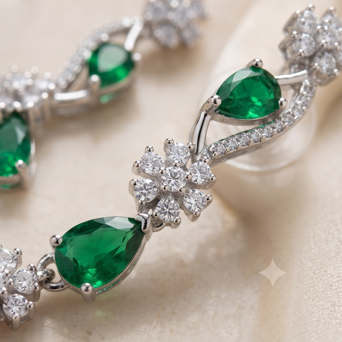 Emerald Vine | American Diamond Set