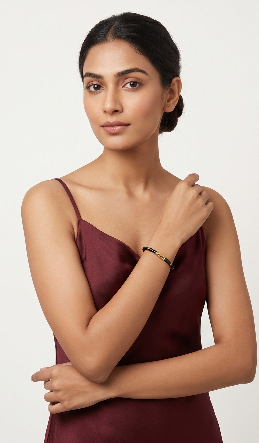 The Zen Bamboo Onyx Bracelet – Anti-Tarnish Gold & Black Bamboo-Joint Beaded Bracelet