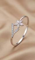 The Meadow Bloom Bangle – Anti-Tarnish Silver Crystal Floral Bracelet