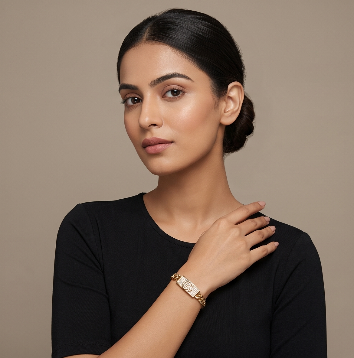 The Executive Monogram Cuban Bracelet – Anti-Tarnish Gold Link Chain