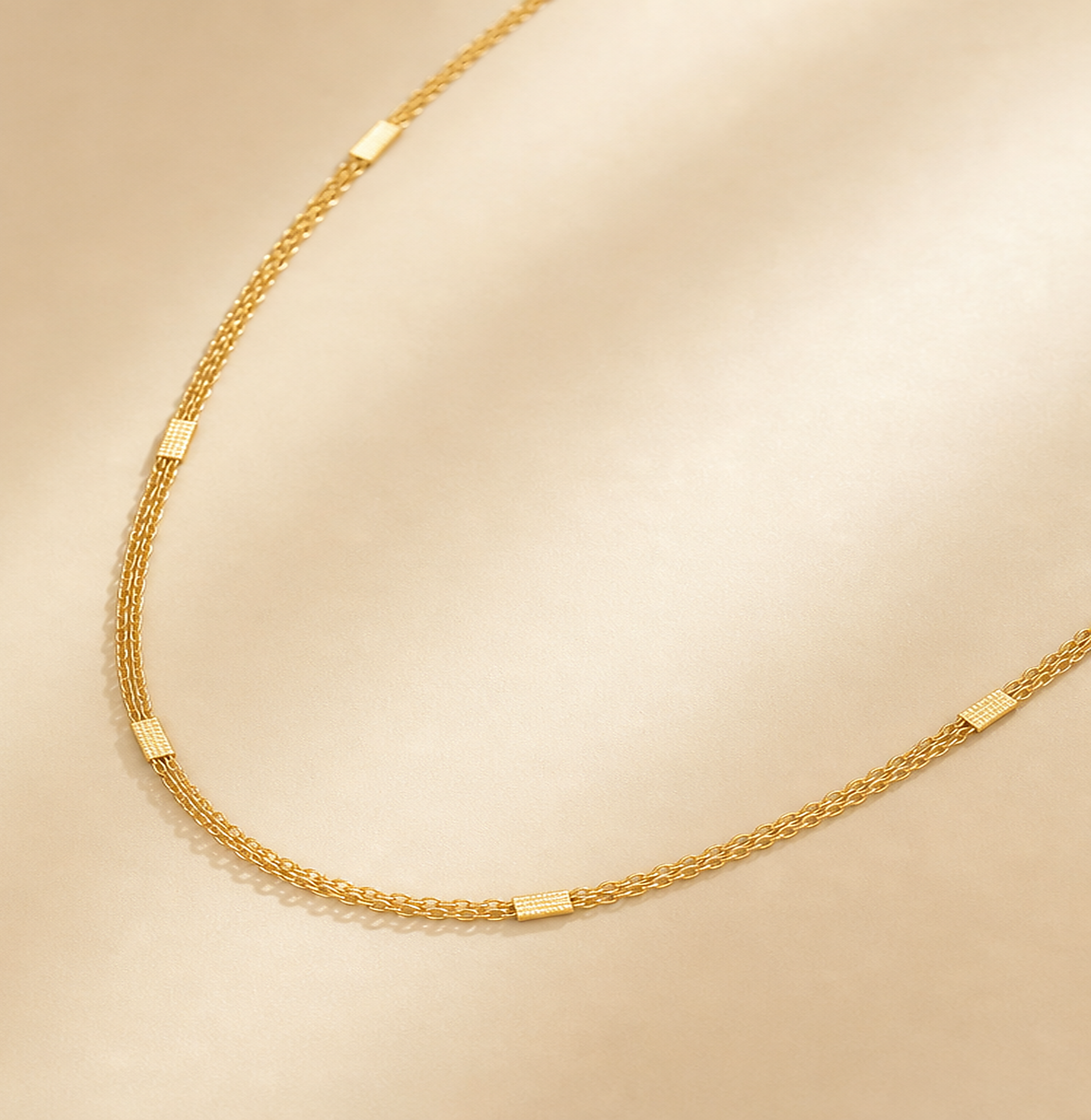 Gold Plated Station Chain - 26 inch