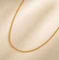 Gold Plated Woven Chain - 24 inch