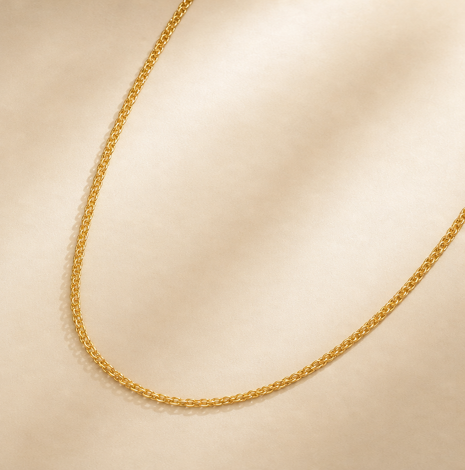 Gold Plated Woven Chain - 24 inch