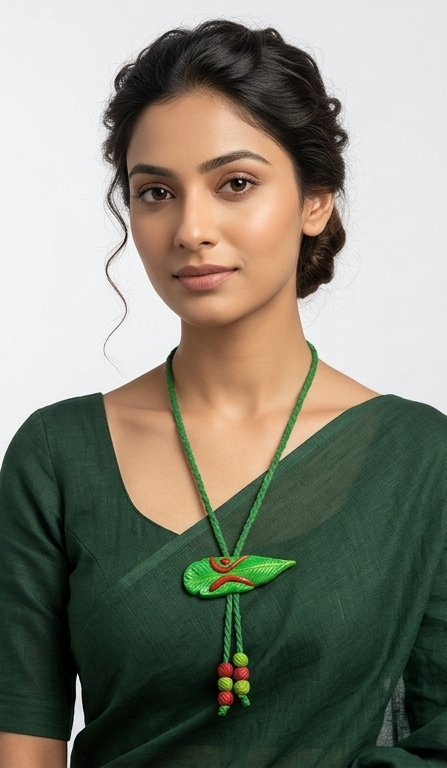 Pan-Pata | Handcrafted Betel Leaf Terracotta Choker Set