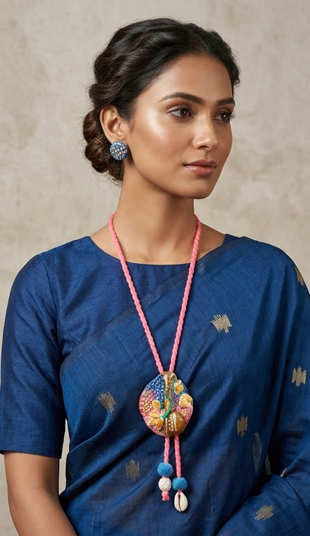 Ghot-Padma | Auspicious Clay Kalash & Lotus Jewelry Set