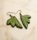 Handcrafted Terracotta Leaf Dangle Earrings