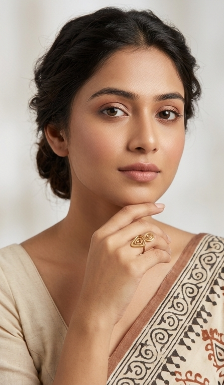 Trikona Dokra Brass Ring