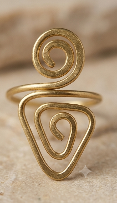 Trikona Dokra Brass Ring