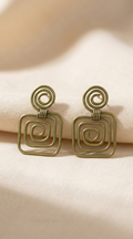 Chouko-Mudra Dokra Brass Stud / Drop Earrings