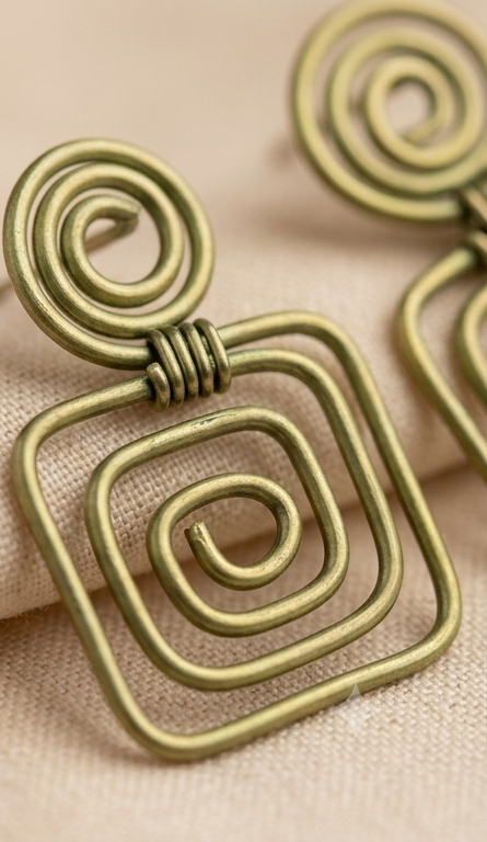 Chouko-Mudra Dokra Brass Stud / Drop Earrings