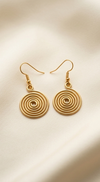 Bortula Dokra Brass Dangle Earrings