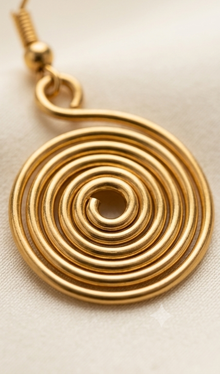 Bortula Dokra Brass Dangle Earrings