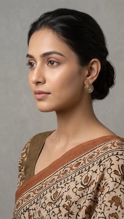 Shurjo Dokra Brass Stud Earrings