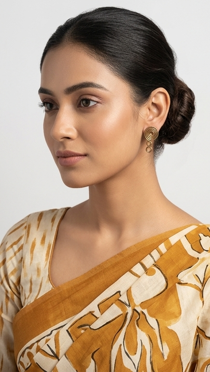 Bindu Dokra Stud Earrings