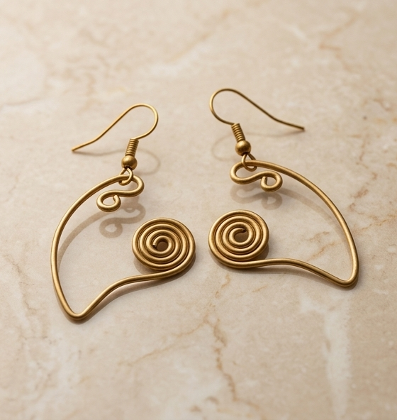Mayur-Pakhi Dokra Dangle Earrings