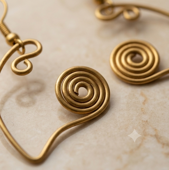 Mayur-Pakhi Dokra Dangle Earrings