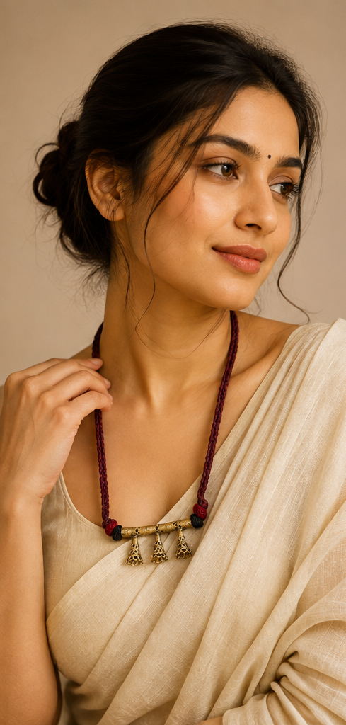 Ghontika | Dokra Tassel-Bell Necklace