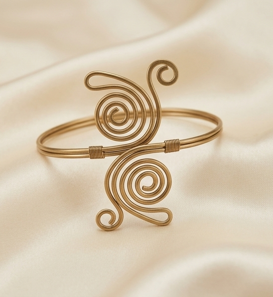 Prajapati (প্রজাপতি) Dokra Brass Bajuband