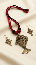 Maachher Palki | Dokra Necklace & Earrings Set
