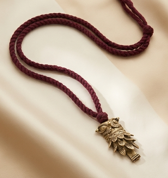 Pécha-Moni |  Dokra Owl Pendant Necklace