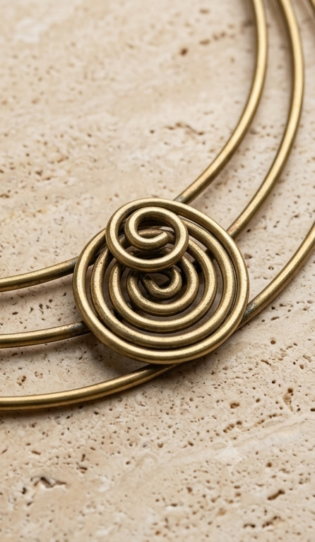 Chondro-Hasli | Dokra Crescent Collar Necklace