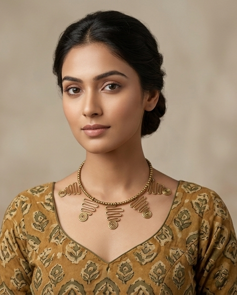 Torongo-Choker | Dokra Beaded Fringe Collar