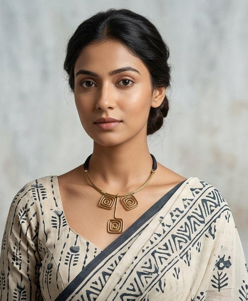 Tri-Chouko Hasli | Dokra Collar Necklace
