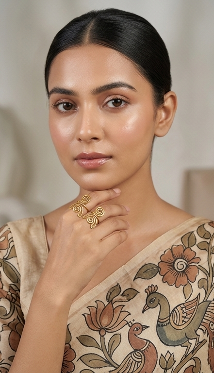 Korno-Phool Dokra Brass Ring