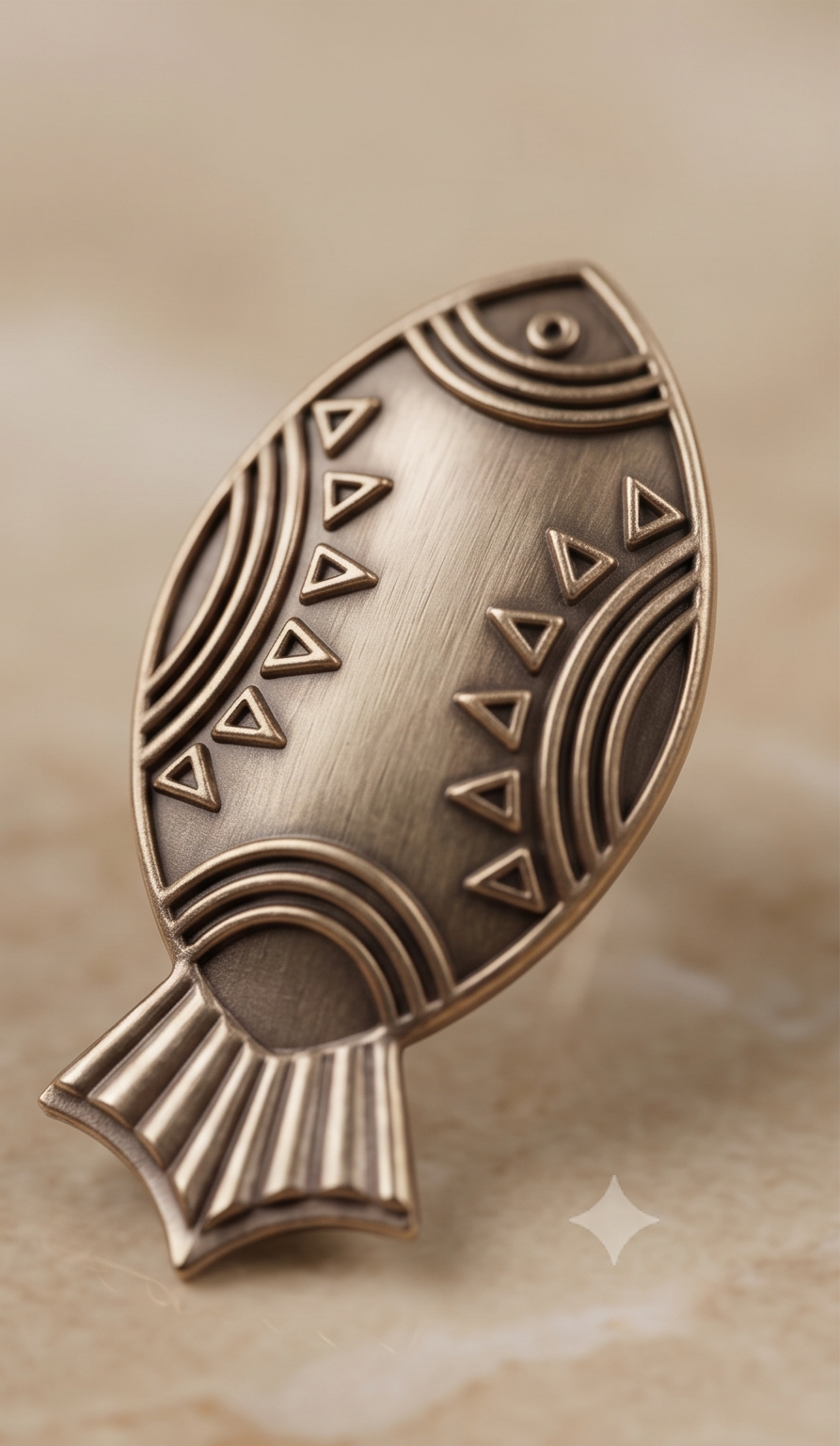 Meen (মীন) | Antique Geometric Fish Motif Everyday Stud Earrings