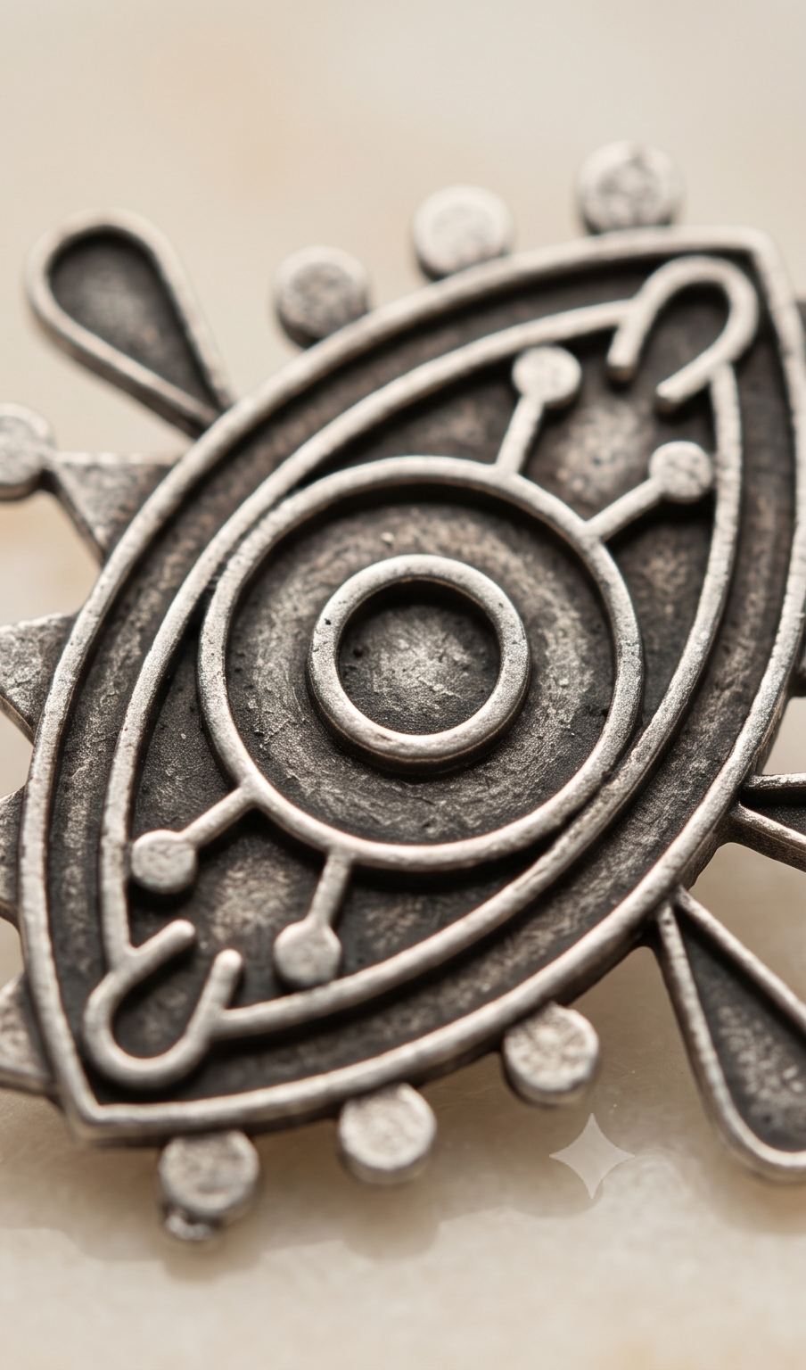 Drishti | Silver Replica Mystical Evil Eye & Geometric Lash Stud Earrings