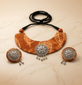 Chandrama | Handcrafted Batik Hasli & Stud Set
