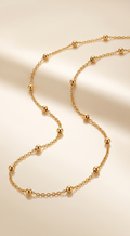 CT Gold Satellite Ball Chain Necklace - 30 inch