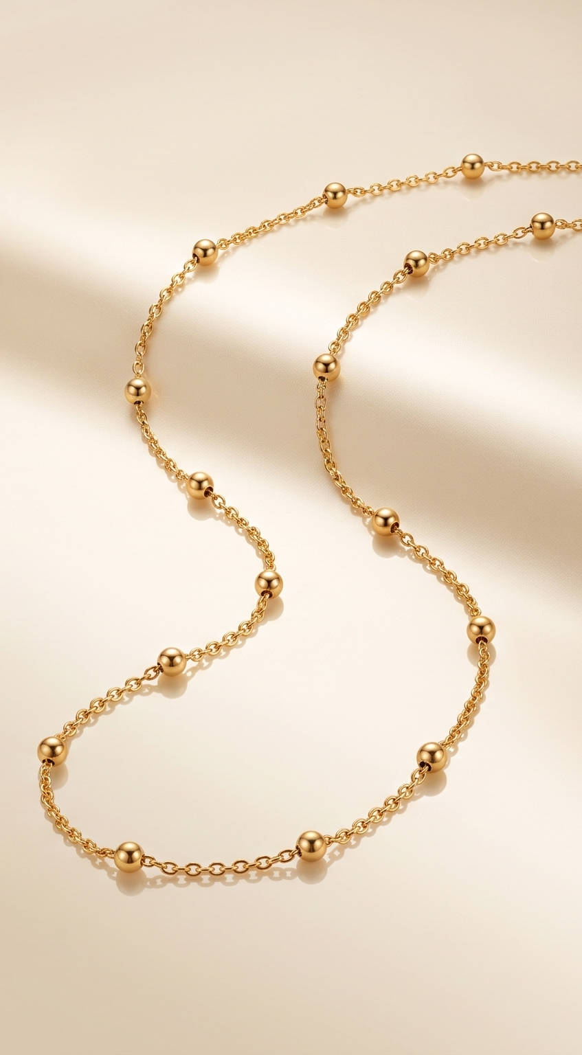 CT Gold Satellite Ball Chain Necklace - 30 inch