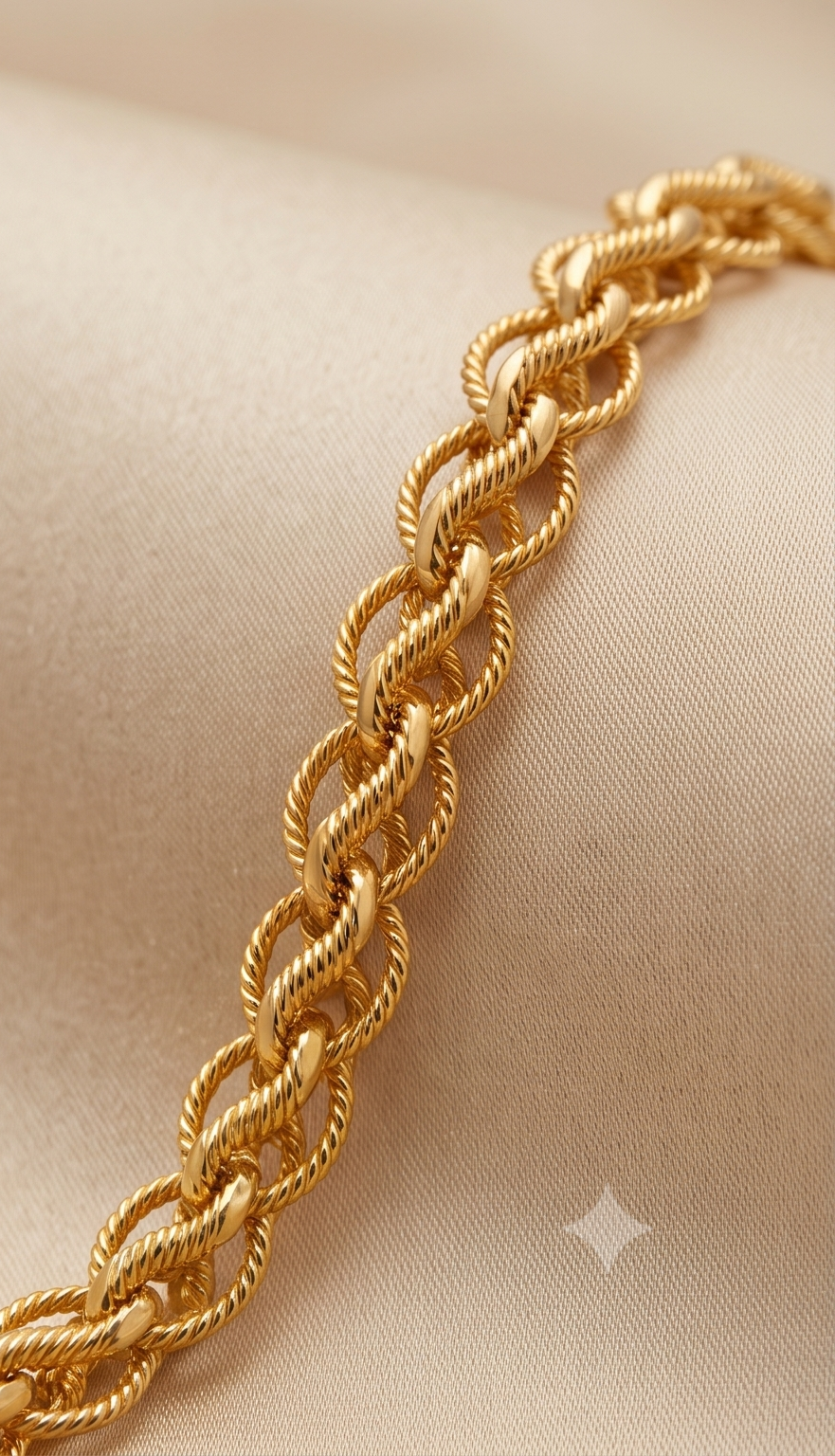 Rani-Roshshi Chain | CT Gold Handcrafted Twisted French Rope Chain - 30 Inch