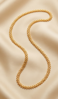 Spiked Link Chain | CT Gold Handcrafted Beaded-Edge Box Link Chain