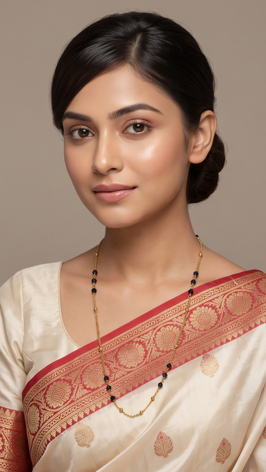 Neelambori Station Chain | CT Gold Handcrafted Midnight-Blue Crystal & Ball Chain