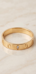 Iconic Screw-Motif Anti-Tarnish Crystal Bangle - Size 26