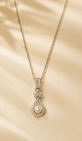 The Dewdrop Pearl Necklace - Anti-Tarnish Silver Pearl Necklace