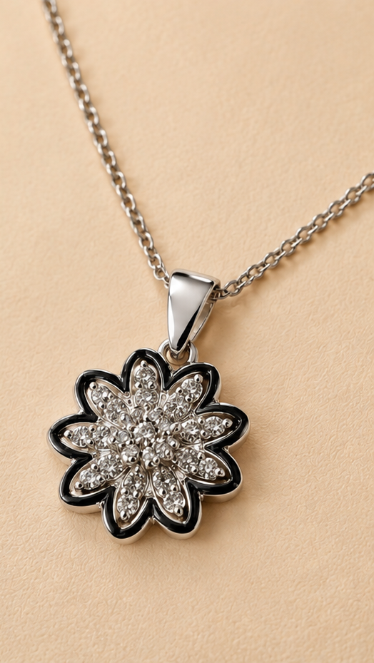 The Starburst Blossom Charm – Waterproof & Anti-Tarnish Silver Pendant