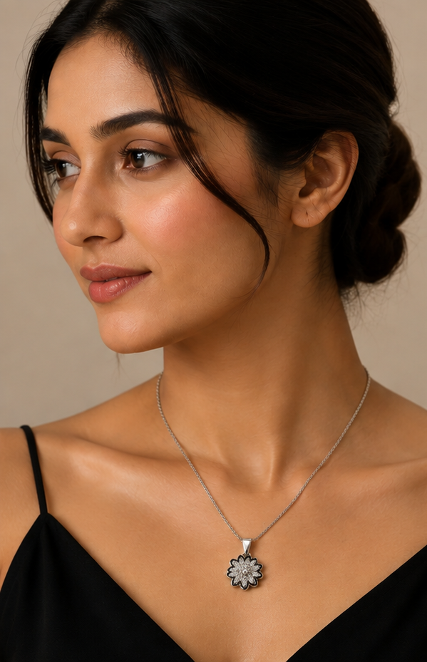The Starburst Blossom Charm – Waterproof & Anti-Tarnish Silver Pendant