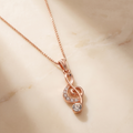 The Symphony Clef Pendant – Anti-Tarnish Rose Gold Music Note Necklace