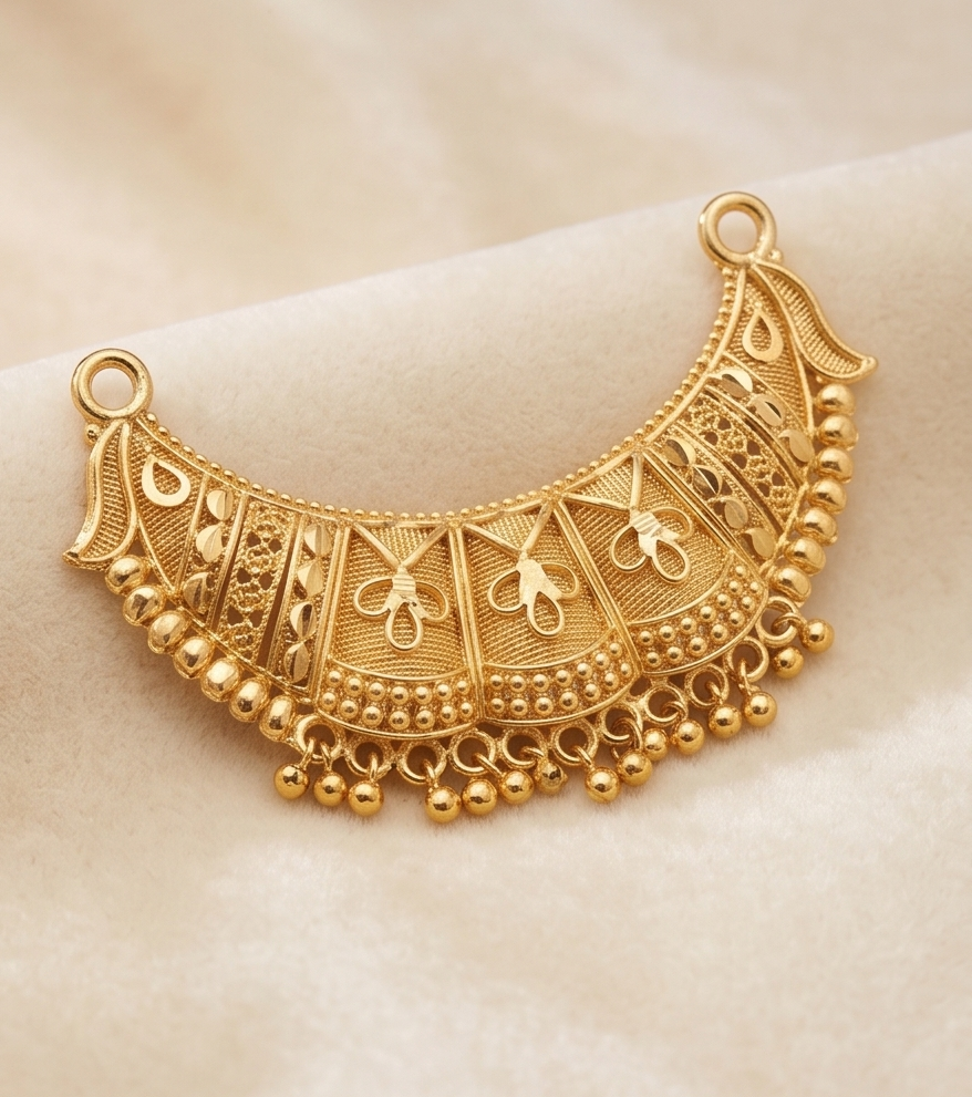 Gold-plated pendant with chain