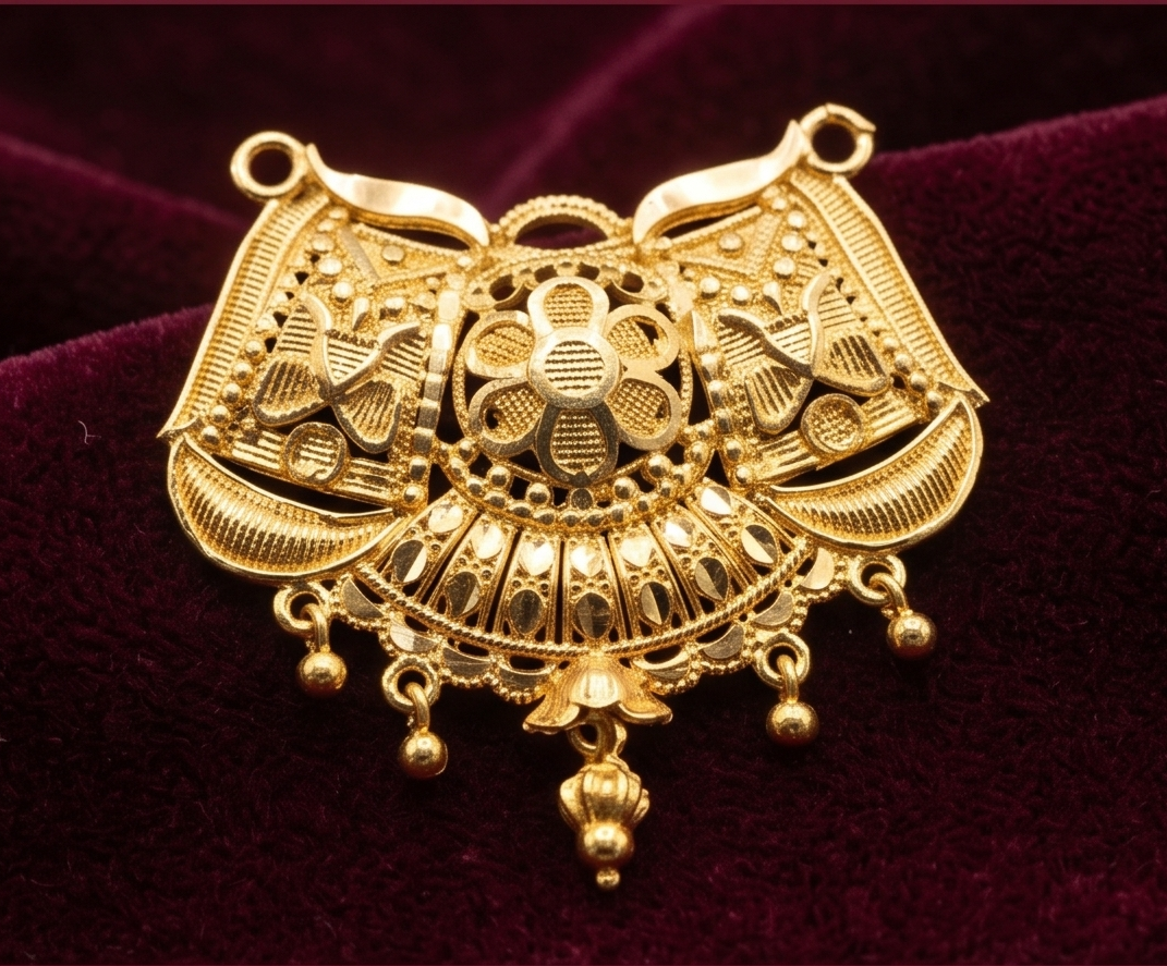 Gold-plated pendant with chain