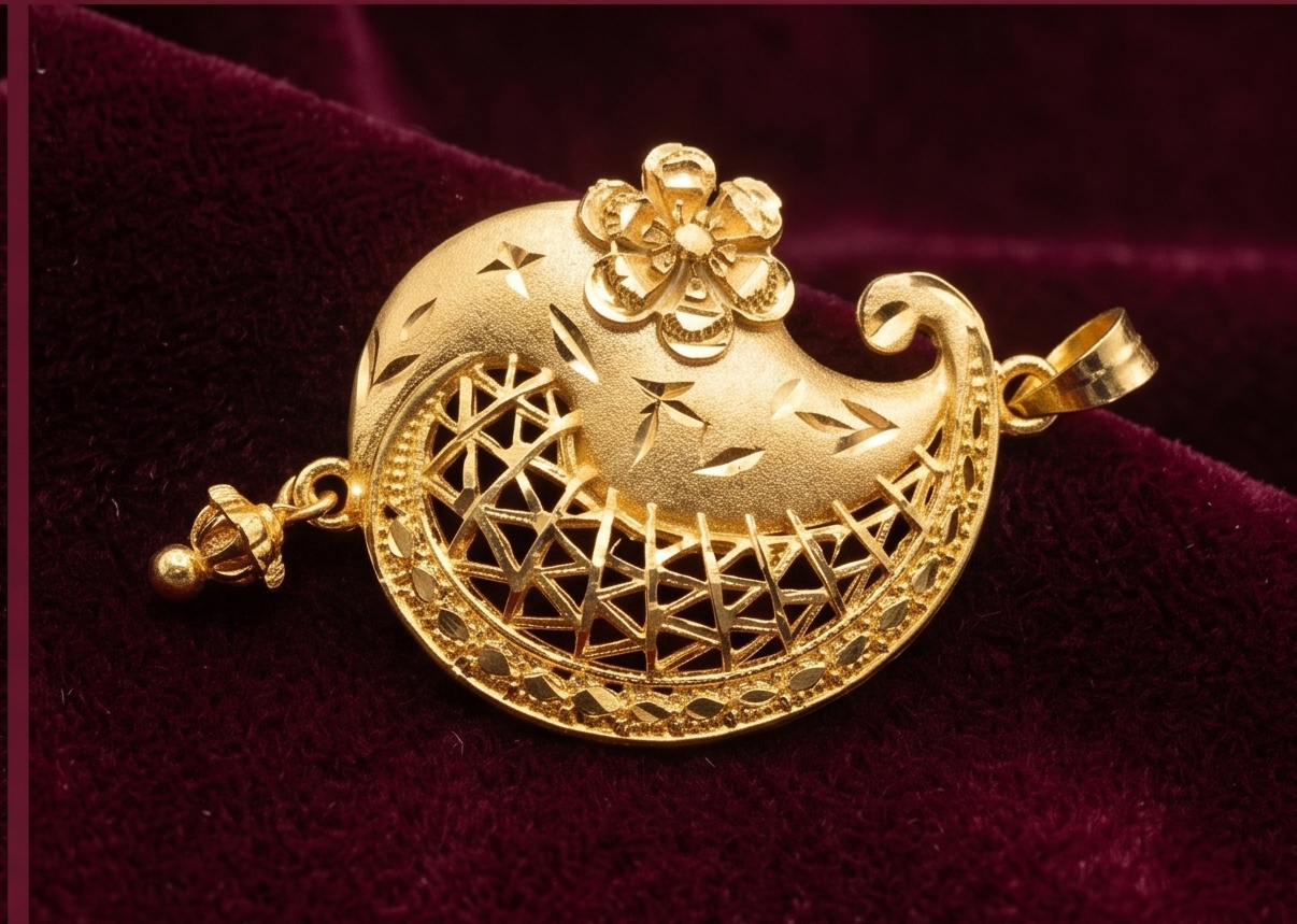 Gold-plated pendant with chain