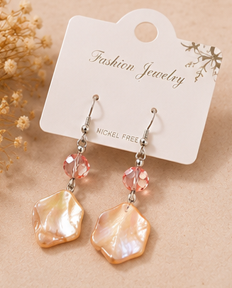 Luminous Peach Multi-Strand Necklace Set
