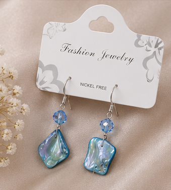 Ethereal Ocean Blue Illusion Necklace Set