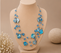 Ethereal Ocean Blue Illusion Necklace Set