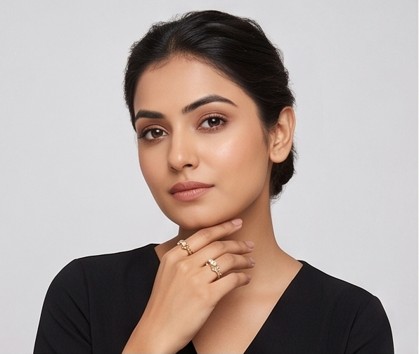 Enchanted Blossom Ring – Adjustable Anti-Tarnish Gold Floral Ring