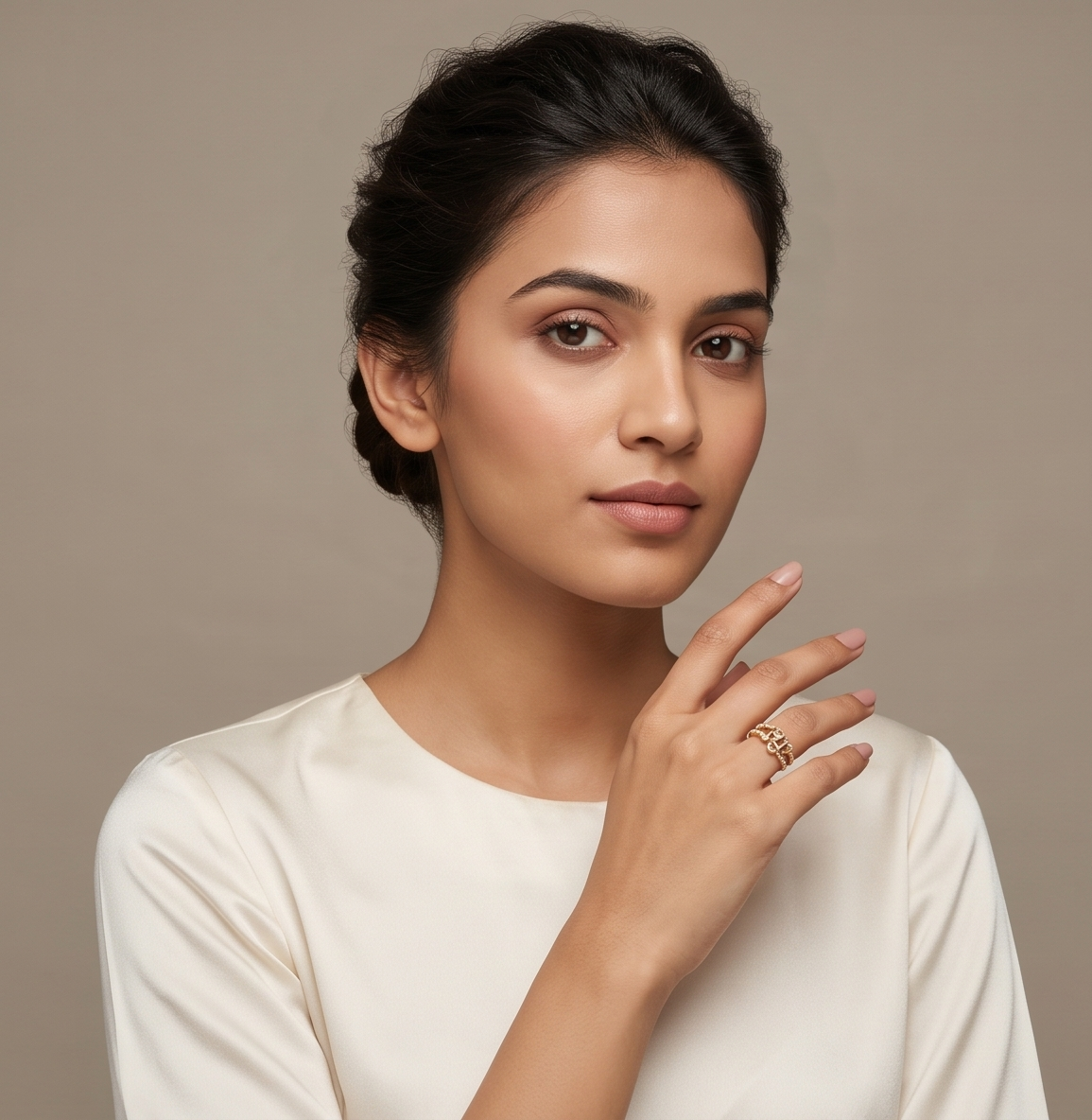 Eternal Infinity Pavé Band – Anti-Tarnish Gold Double Row Ring