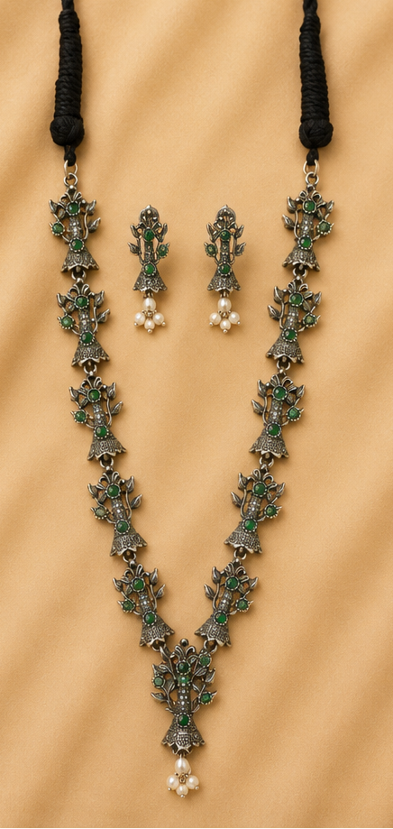 Bonolota | Silver Replica Nature-Inspired Necklace Set